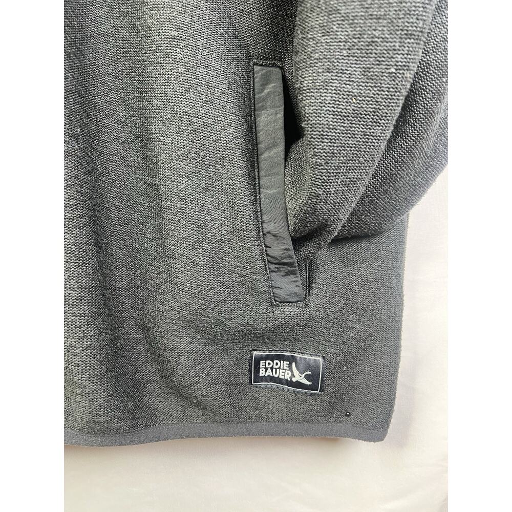 Eddie Bauer Men's Black Sweater Fleece Pullover Size L Pockets Outdoor Wear EUC - Picture 5 of 13